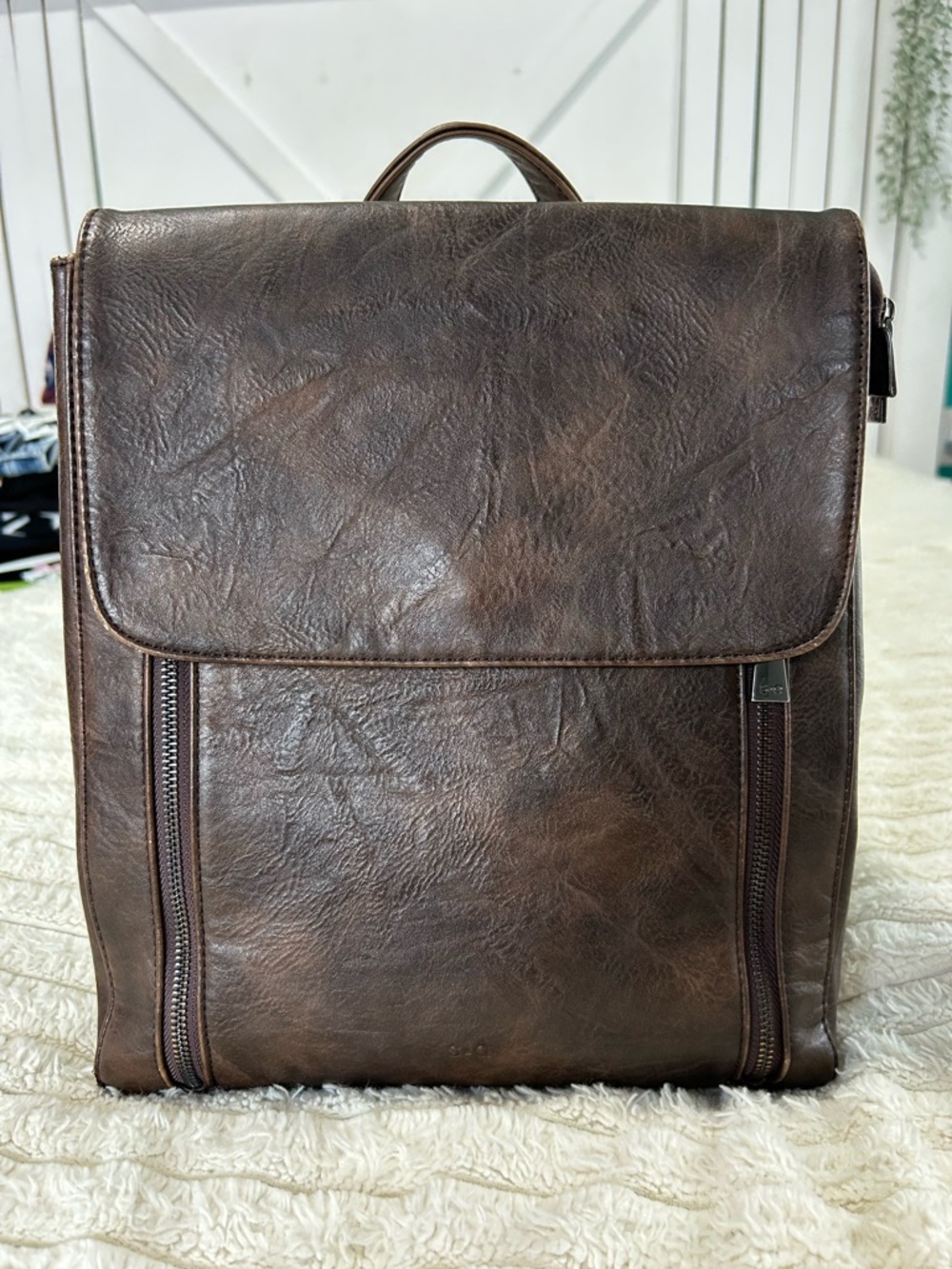 Faux Leather Backpack